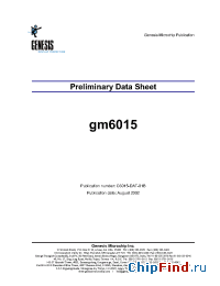 Datasheet gm6015 manufacturer Genesis Microchip